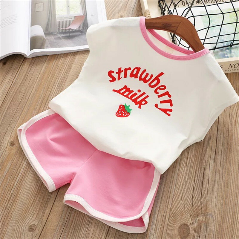 Neue Sommer Kleinkind Mädchen Kleidung Set 2020 T-shirt Tops + Kurze Hosen Baby Mädchen Outfits Kinder Kleidung Kinder Anzug 5 6 7 8 jahre