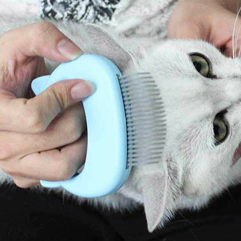 Cepillo para gatos y mascotas-peine de aseo para mascotas, cepillo de eliminación de pelo, masaje, cepillo Deshedding cómodo para gatos de piel corta y larga
