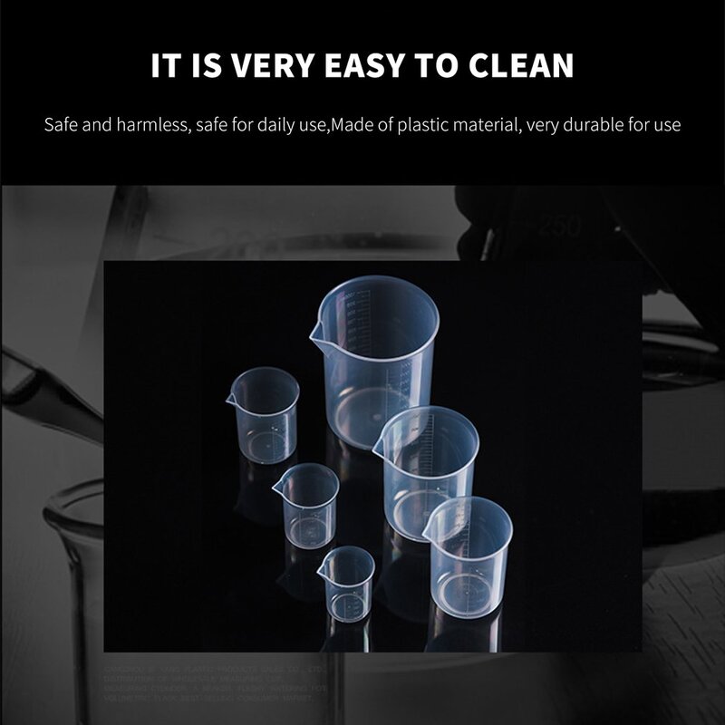 Praktische 100ML Transparent Tasse Skala Kunststoff Messbecher Werkzeuge für Home Backen Küche Werkzeuge