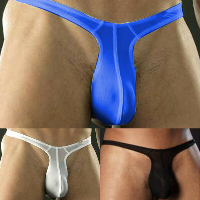 Homens sem costas cuecas de cintura baixa g-string cor sólida bolsa tanga roupa interior encaixe masculino confortável calcinha sexy
