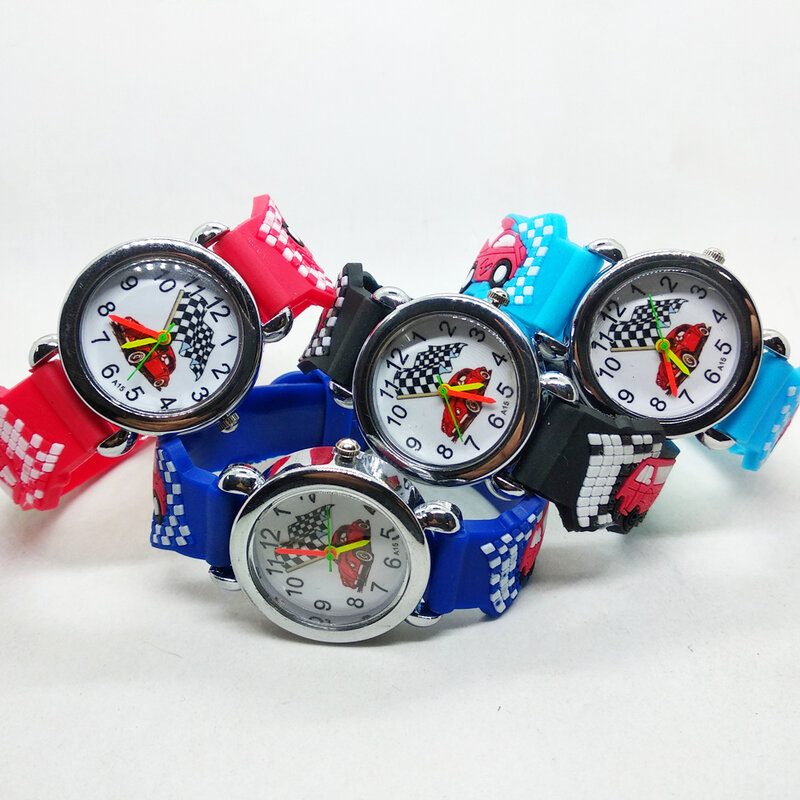 Bandera de coche reloj niños bebé tiempo de aprender juguetes regalos de chicas chico relojes reloj de niños niño reloj electrónico chico regalo reloj