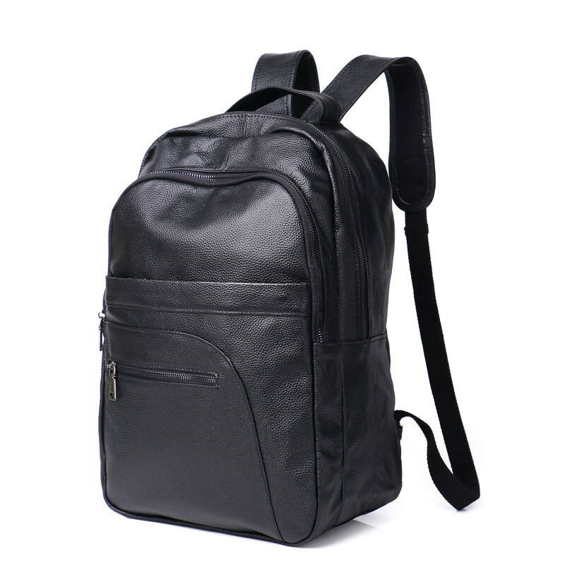 2021 New Casual Men's Backpack Fashion Cow Leather Backpack Large Capacity Computer Bag Travel Bag Laptop Backpacks