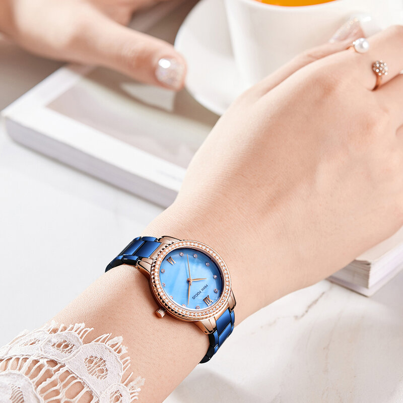 MINI FOKUS Quarz Luxus Marke Kristall Armbanduhr für Frauen Elegante relogio feminino Damen Uhren Original Uhr für Mädchen