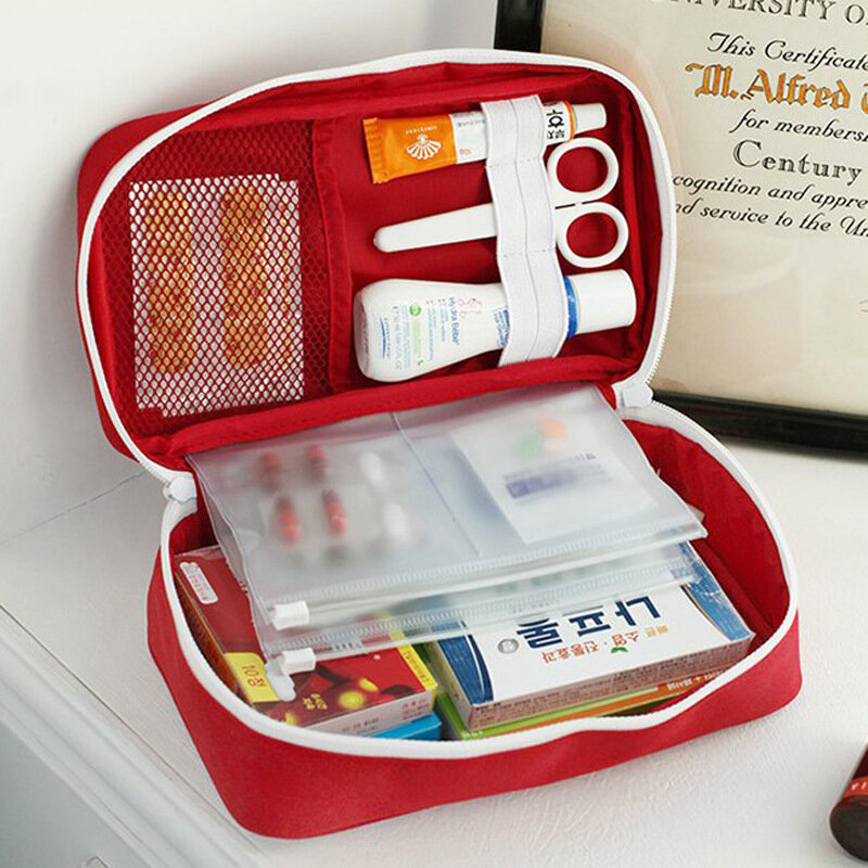 휴대용 캠핑 응급 처치 키트 응급 의료 가방 보관 케이스 방수 자동차 키트 가방 야외 여행 생존 키트 빈 가방