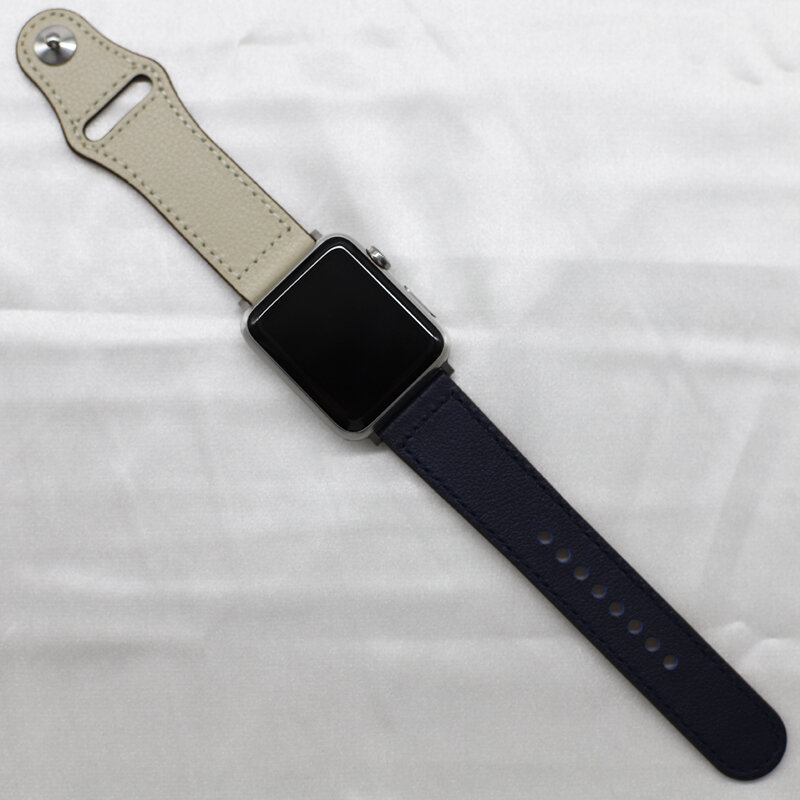 Pasek do pętli z prawdziwej skóry dla apple watch pasek 42mm 44mm 38mm 40mm iwatch watchband dla apple watch 6 5 4 3 2 1 44mm 42mm