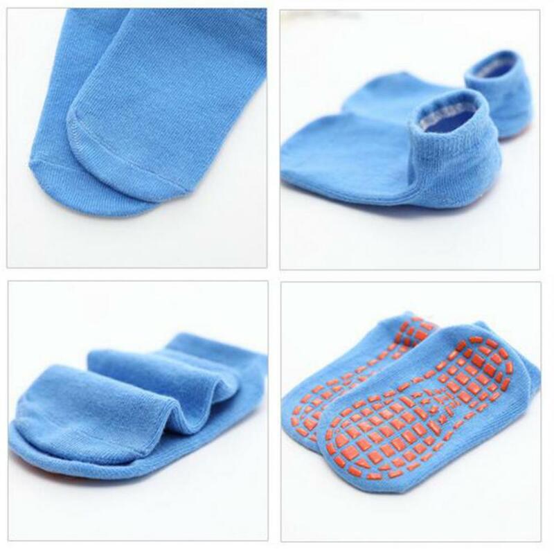 Однотонные детские Нескользящие дышащие эластичные спортивные носки до щиколотки, однотонные впитывающие Нескользящие Дышащие носки