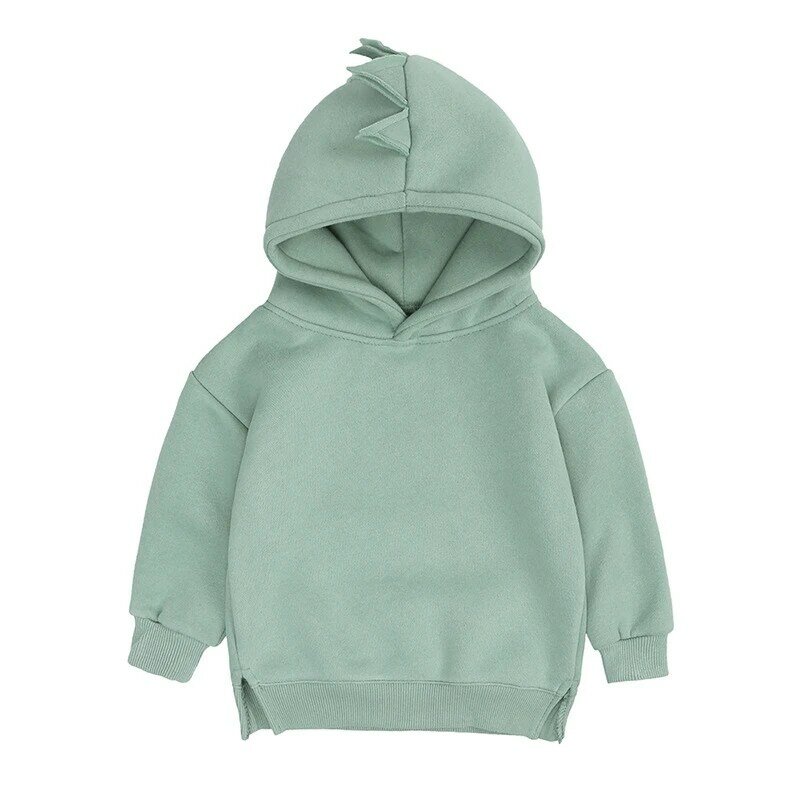 2021 crianças meninas menino hoodies moletom outono primavera velo orelha roupas sólido infantil do bebê menino rosa pulôver crianças roupas