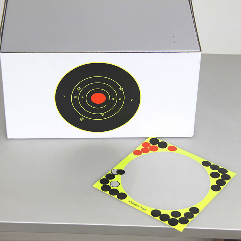 50 Pcs Doel Papier Fluorescerend Groen Gun Shooting Target Schieten Sticker Praktijk Reactieve Splash Schieten Rifle Sticker