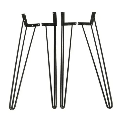 Perna de mesa de metal de múltiplos tamanhos, 3 hastes com conjunto de 4 pernas de mesa de laptop de ferro sólido diy