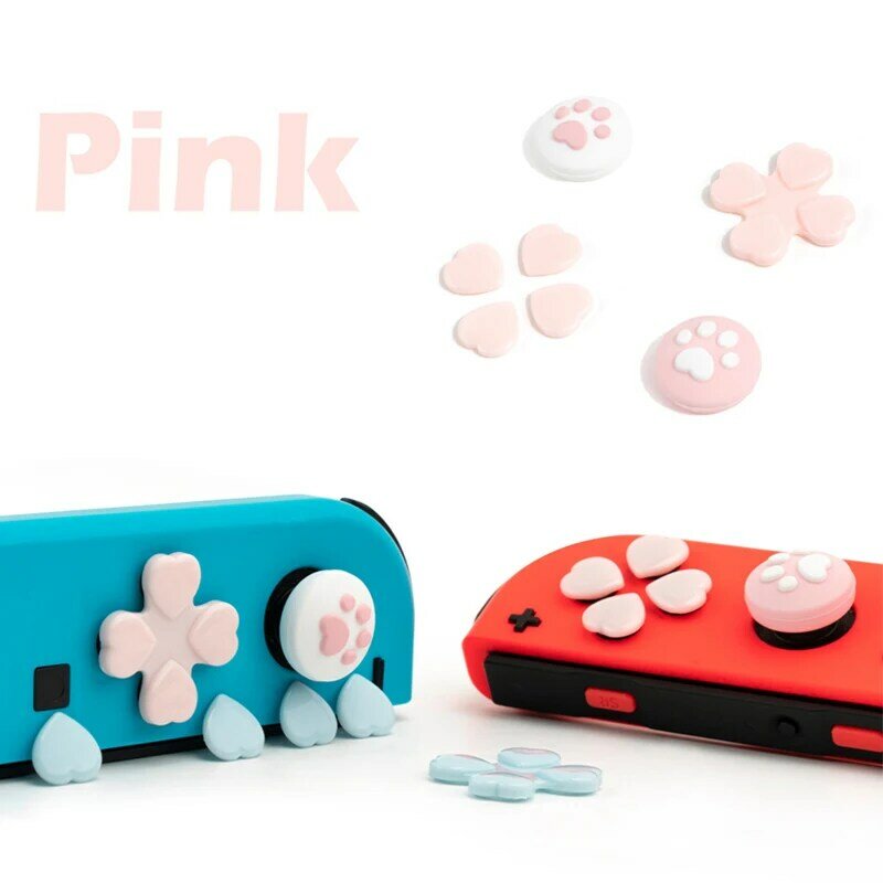 Pegatinas para botones de Nintendo Switch, cubierta de piel para teclas de NS, Thumbstick para Nintendo Switch