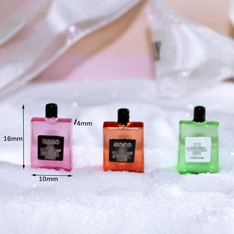 Mini frasco de perfume em resina para casa de bonecas, 6 peças, acessórios em miniatura, modelo de simulação, brinquedos para decoração de casa de boneca