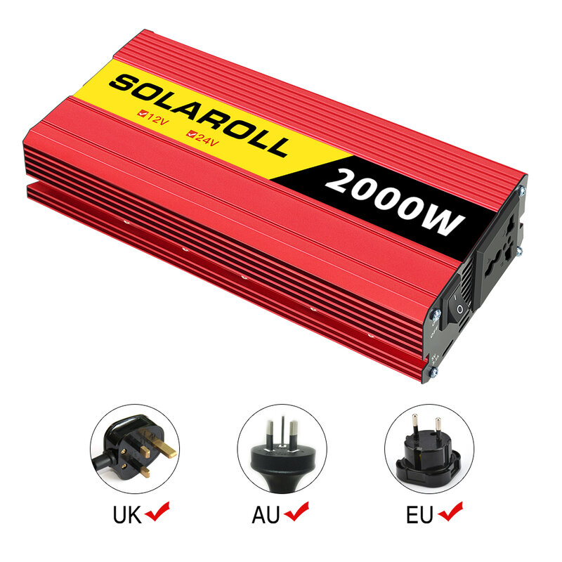 600w 1500W 2600wCar Power Inverter DC 12V to AC 220V Auto Portable Charger Converter Adapter Modified Sine Wave Universal Socket