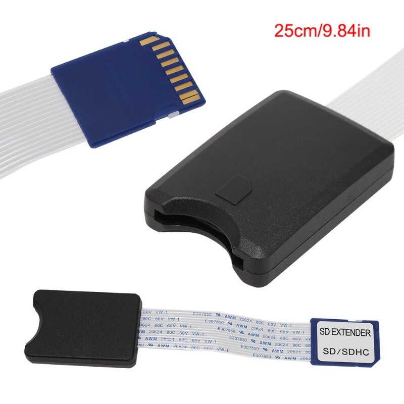 Cable de extensión de lector de tarjetas SD macho a SD hembra SDHC SDXC para teléfono, GPS, TV