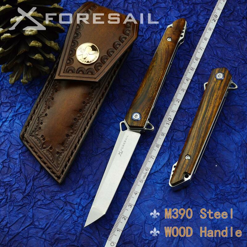 FORESAIL-Austria M390 Steel folding knife Pocket Knife Outdoor  High Hardness Sharp Tactical Knives wood Handle Knives EDC Tools