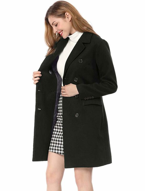 Женское шерстяное пальто ZOGAA, приталенное длинное кашемировое пальто из шерсти и кашемира, элегантная зимняя куртка, 4 вида цветов