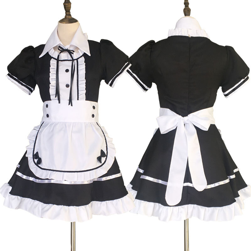 Maid Costume Dress Sissy Maid Uniform French Maid Costume Cosplay Outfit Lolita Anime Dress