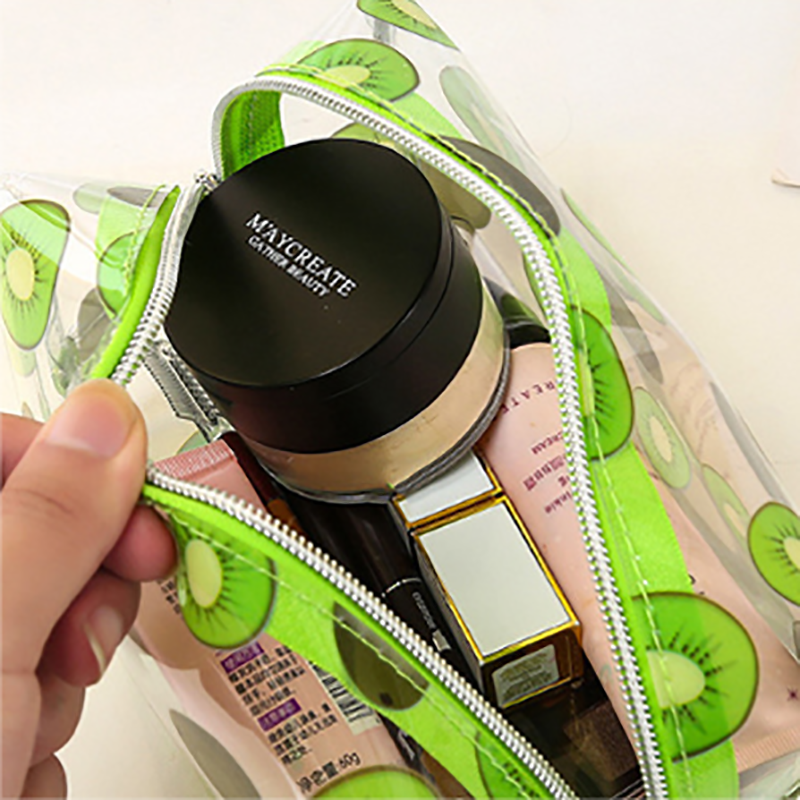 Multifuncional cosméticos sacos bonito à prova dwaterproof água transparente bolsa de armazenamento organizador de maquiagem caso claro saco de higiene pessoal pvc zíper viagem