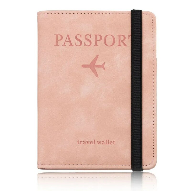 TOURSUIT-fundas de cuero PU para pasaporte de negocios para hombres y mujeres, billetera de identificación con bloqueo RFID, soporte para tarjeta bancaria, accesorios de viaje