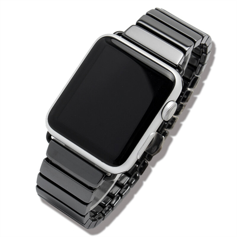 Correa de cerámica de lujo para Apple Watch, pulsera de repuesto deportiva y edición Iwatch38 de 42mm, 4 bandas