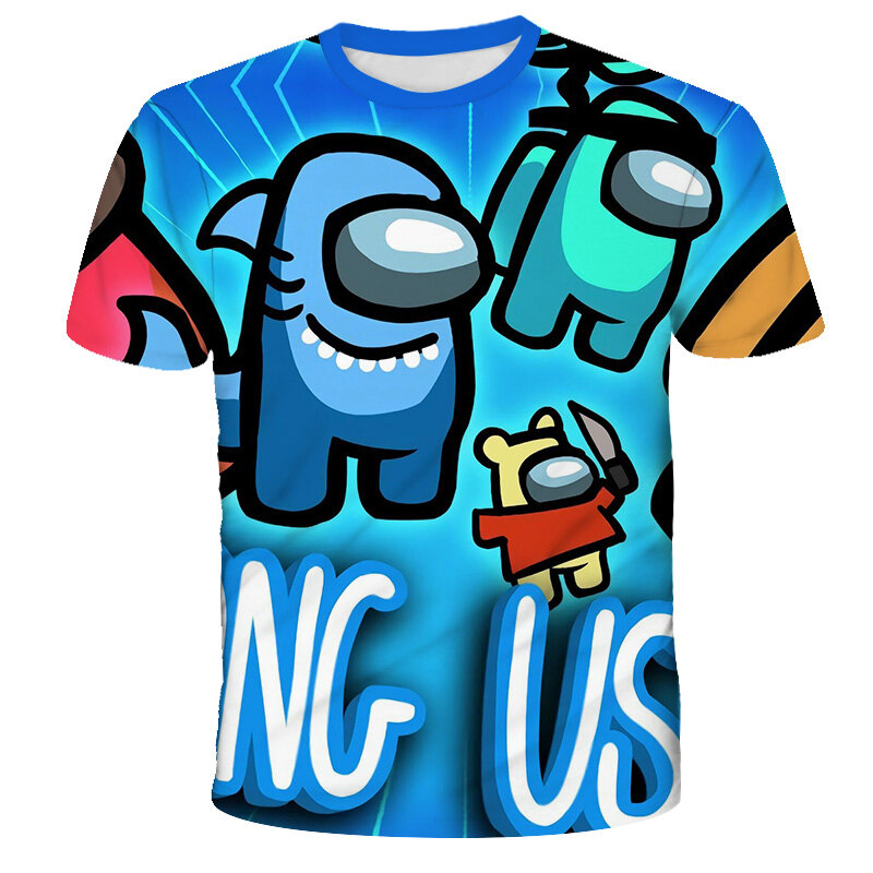 2021 Summer Tops Amongs Kids 3D T-Shirt Print New Girls Funny Clothes Boys Costume Children Hot Game Kids Clothes Baby Tshirts