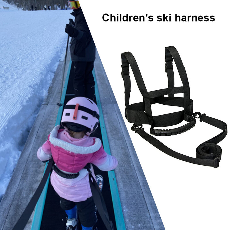 子供用スキーとスノーボードのトレーニングハーネス取り外し可能なリーシュと簡単なリフトハンドル