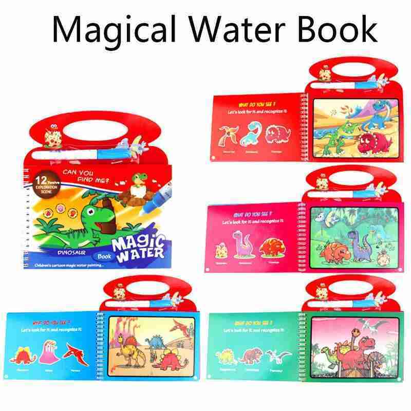 Libro de dibujo al agua para niños, libro para colorear, garabatos, bolígrafo, tablero de dibujo para niños, juguetes educativos, regalo de cumpleaños