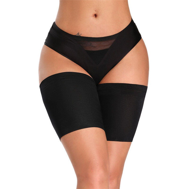 여름 블랙 섹시 레그 워머 여성, 보이지 않는 스위트 마찰 방지 미끄럼 방지 따뜻한 허벅지 붕대 발 워머 선물, 2 개 1 쌍