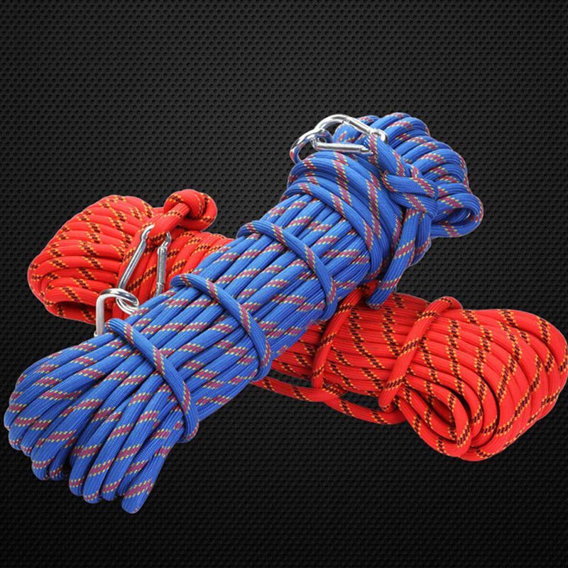 Profissional ao ar livre escalada corda 10mm diâmetro de alta resistência sobrevivência paracord corda corda corda corda de segurança caminhadas acessório