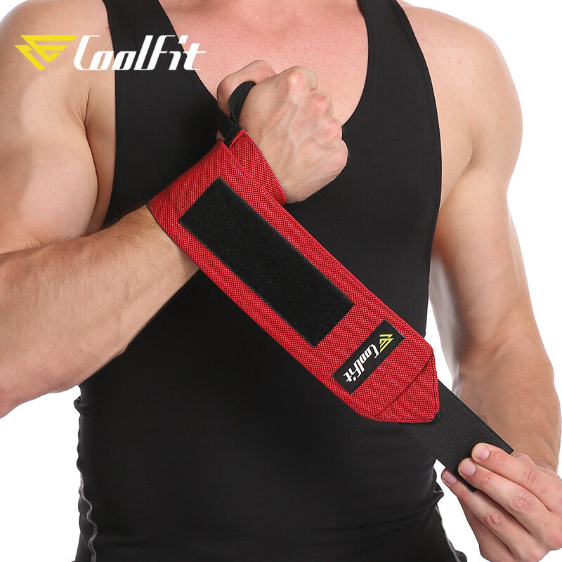 1 pares de pulso envolve enrolamento treinamento de força pulseira fitness levantamento de peso atlético suporte de pulso bandagem pressurizada