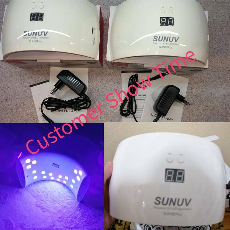SUNUV-Lámpara de uñas SUN9x Plus de 36W, secador de uñas de Gel UV, LED, máquina de uñas de Gel, juego de temporizador con Sensor infrarrojo