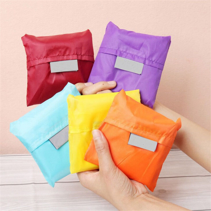 Eco sacola de compras de moda de impressão dobrável reutilizável bolsa dobrável conveniente sacos de armazenamento de grande capacidade