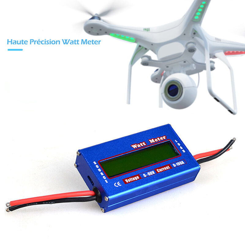 Watt mètre numérique haute précision analyseur de puissance cc 60V 100A RC wattmètre Balance tension vérificateur de batterie avec rétro-éclairage LCD