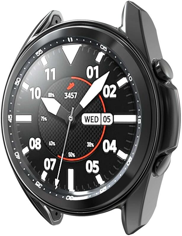 サムスンギャラクシー腕時計 3 45 ミリメートル 41 ミリメートルsamrtwatchソフトメッキtpuバンパー 41 45 ミリメートルスマート腕時計プロテクターカバーアクセサリー
