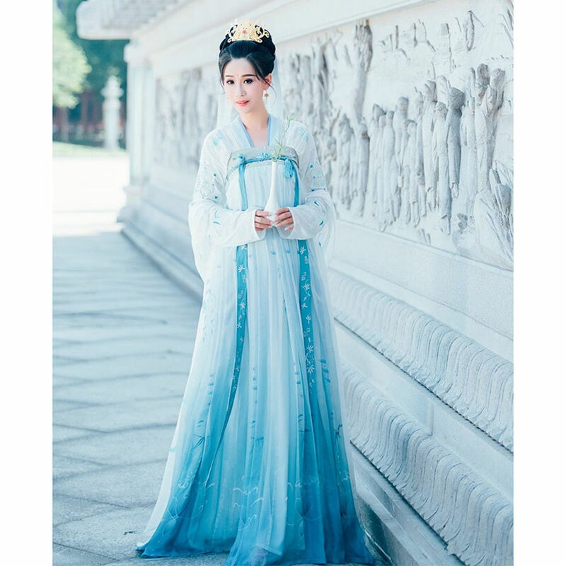 Women Chinese Hanfu Dress Ancient Chinese Fairy Costume Cosplay Palace Princess Traditional Clothes Female Dress Tang Suit