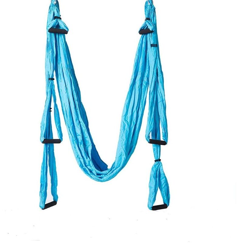 6 Handle Anti-Gravity Yoga Hammock Yoga Fabric Flying Swing Traction Device Net Set Equipment for Pilates Body Shaping