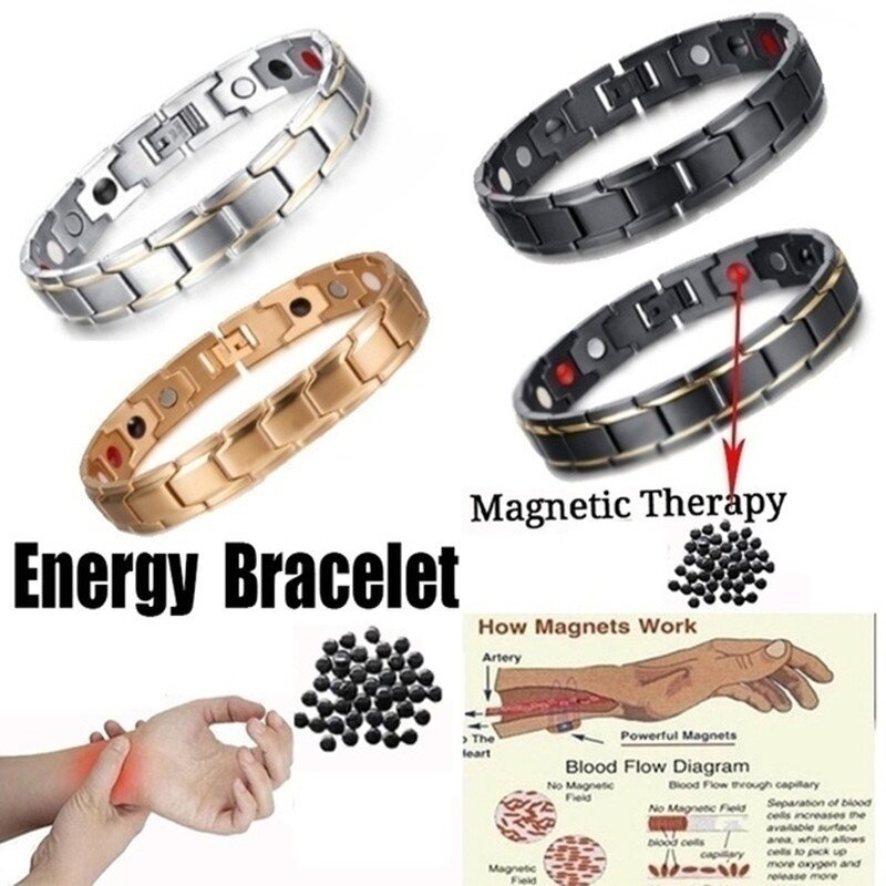 Gezondheidszorg Gewichtsverlies Magnetische Therapie Elemental Armband Artritis Pijn Gezondheid Energie Bio Magnetische Mannelijke Gift