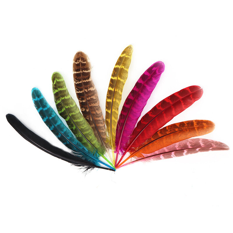 Wholesale Natural Dyed Female Pheasant Feathers Jewelry Making 4-6"/10-15CM Wedding Feathers for Crafts Carnival Plumes plumas