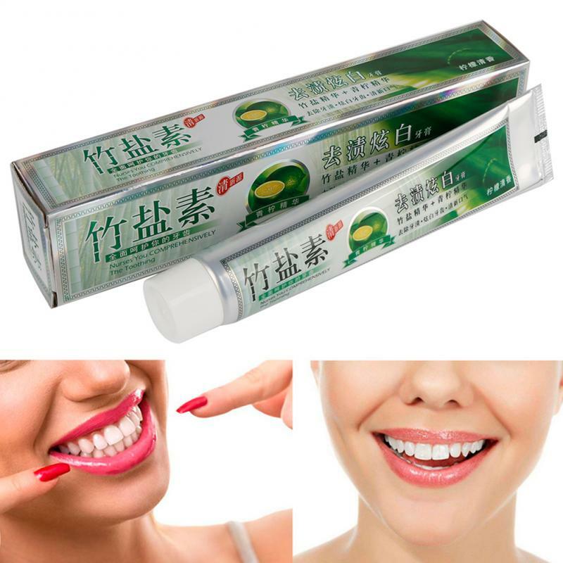 1 PC pasta do zębów Bamboo Salt krem esencjonalny stałe zęby świeże wybielanie oddech antyalergiczny Gum pielęgnacja jamy ustnej zdrowie