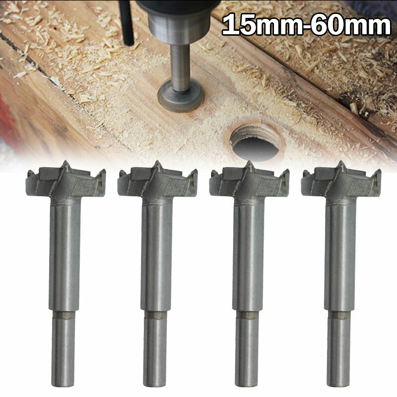 HOT 15mm-60mm Forstner Carbon Steel Boring Drill Woodworking Self-centering Hole Saw Carbide Wood Cutting Tool Set