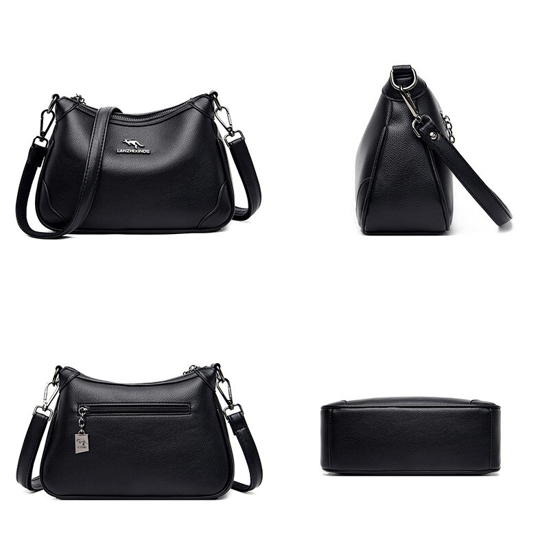 OLSITTI – sacs à Main Vintage en cuir souple pour femmes, sacoches de luxe de styliste, petite sacoche à épaule à rabat, 2021