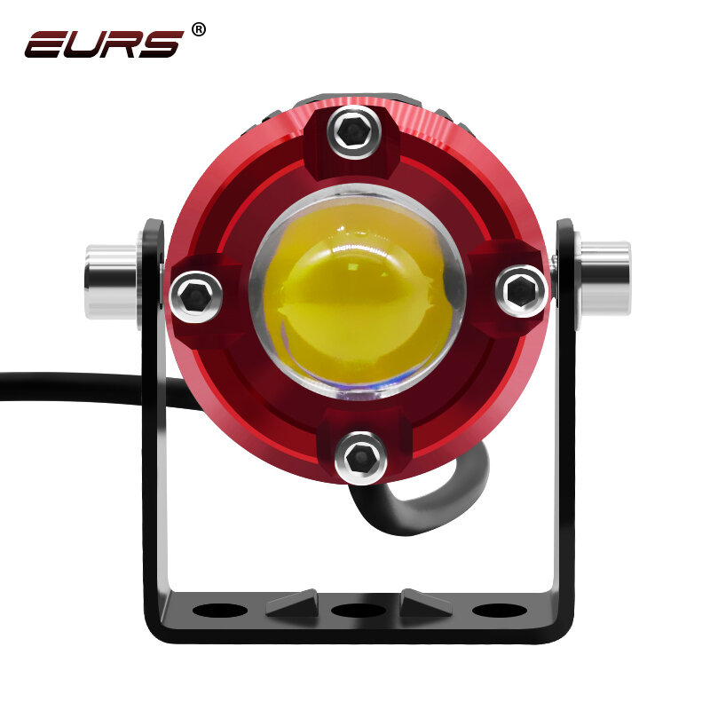 EURS LED Motorcycle Headlight 3000K 6000K Motor LED Projector lens Light Work Light Auxiliary Spotlight lamp 4000LM 12V 36V