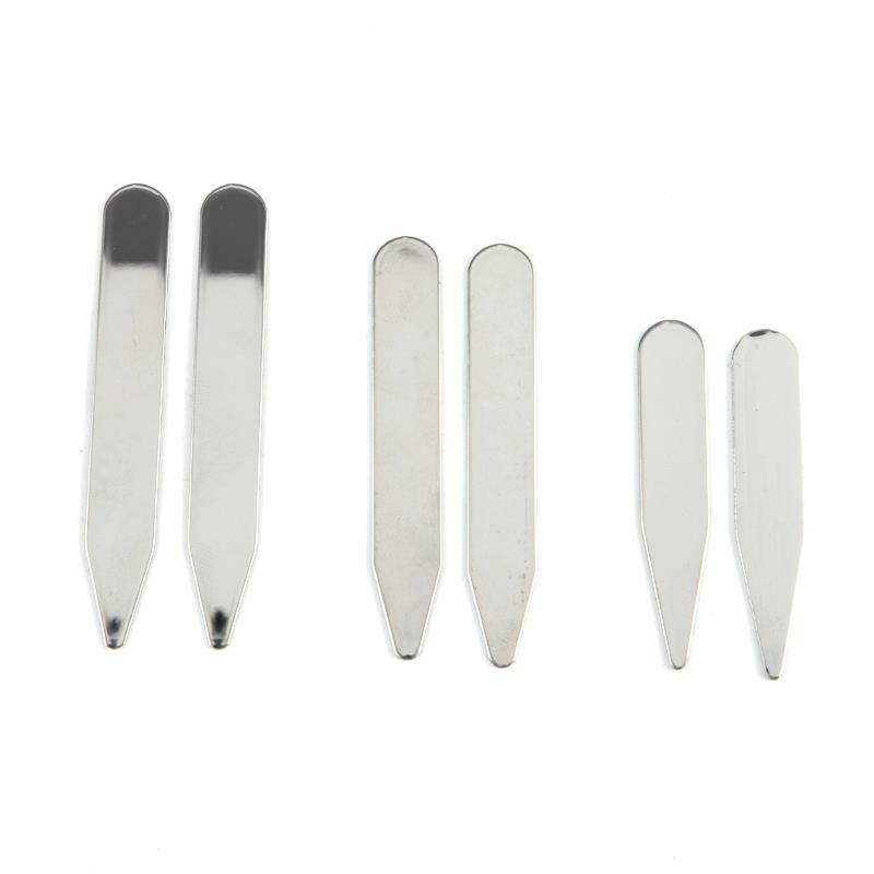 2Pcs Stainless Steel Collar Stays Bones For Dress Shirt Business Party Jewelry 52mm/63.5mm/70mm