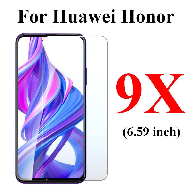 2Pcs 9H ป้องกันกระจกสำหรับ Honor 9x Honor9x ความปลอดภัยป้องกันหน้าจอ Huawei Honor 9 X Honor9 X huawey โทรศัพท์กระจกนิรภัย