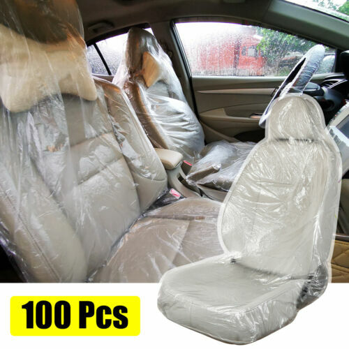 100x 140x80cm Disposable Plastic Car Chair Covers Protector Mechanic Valet Automotive Car Chair Cover