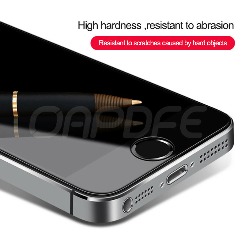 Protecteur d'écran 9D en verre trempé, coque de Protection pour iPhone 5s, 5, 5C, SE, 4s