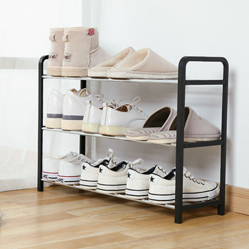 Multi-layer Shoe Rack Aluminum Metal Standing Shoe Rack DIY Shoes Storage Shelf Home Living Room Organizer Accessories