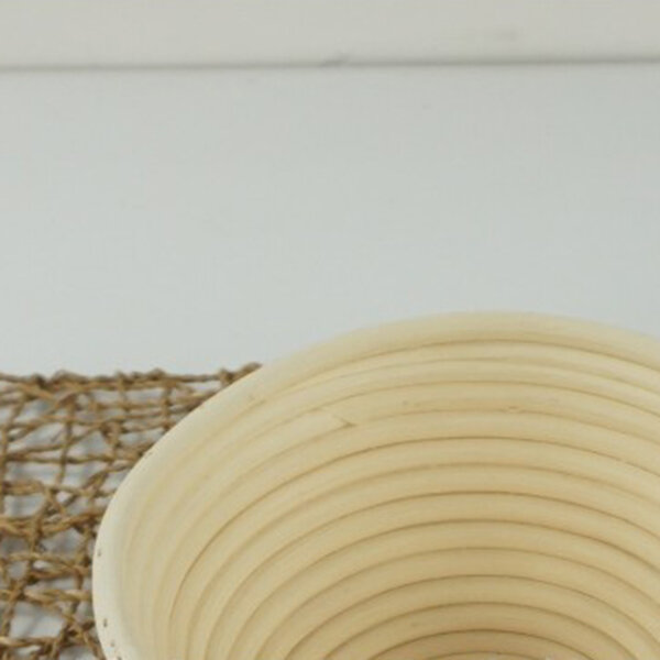 Kit de cesta de cana redonda banneton de qualidade, conjunto de cesta não branqueada, kit de cozimento de pão natural com forro de pano