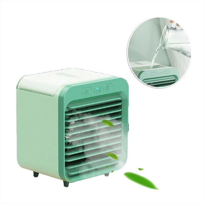 Mesa usb mini ventilador de ar portátil refrigerador ventilador de ar condicionado luz desktop ventilador de refrigeração de ar umidificador purificador para o quarto escritório