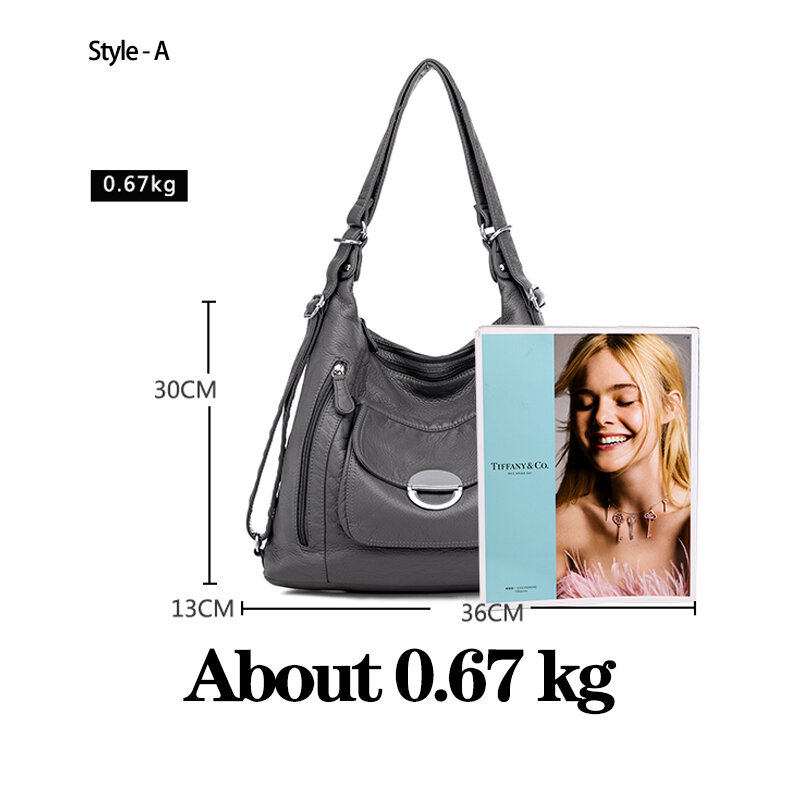 เก่า TANG 2021ฤดูใบไม้ผลิใหม่ Luxury Multi-Function กระเป๋าผู้หญิง2021ขนาดใหญ่ความจุ Pu หนัง Double Zipper กระเป๋าถือ