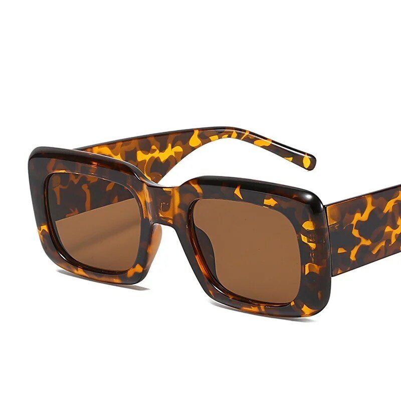 Lonsy retro retângulo óculos de sol moda feminina designer de marca doces cor colorida óculos de sol quadrados dos homens máscaras uv400